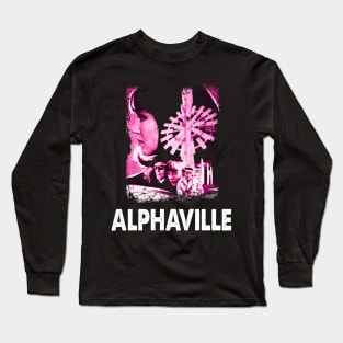 Anna and Lemmy's Odyssey Alphavilles Classic French Cinema Couture Threads Long Sleeve T-Shirt